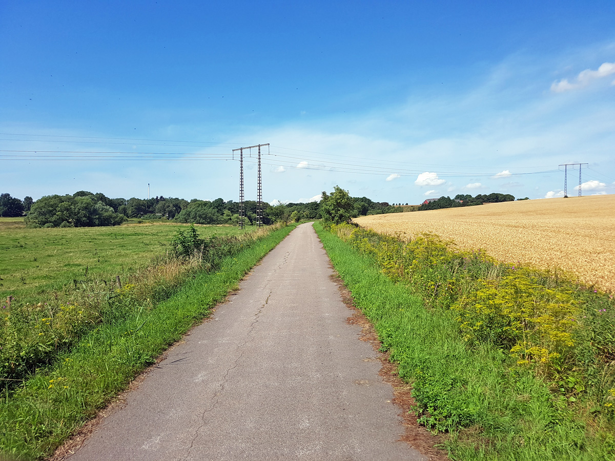 The bike path along Krutmöllan (gunpowder mill) to the north from Lund