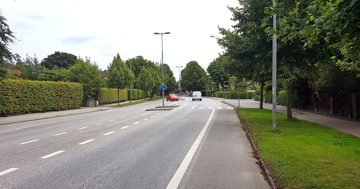 Kävlinge road in Lund, approximately at the place where the Battle of Lund began