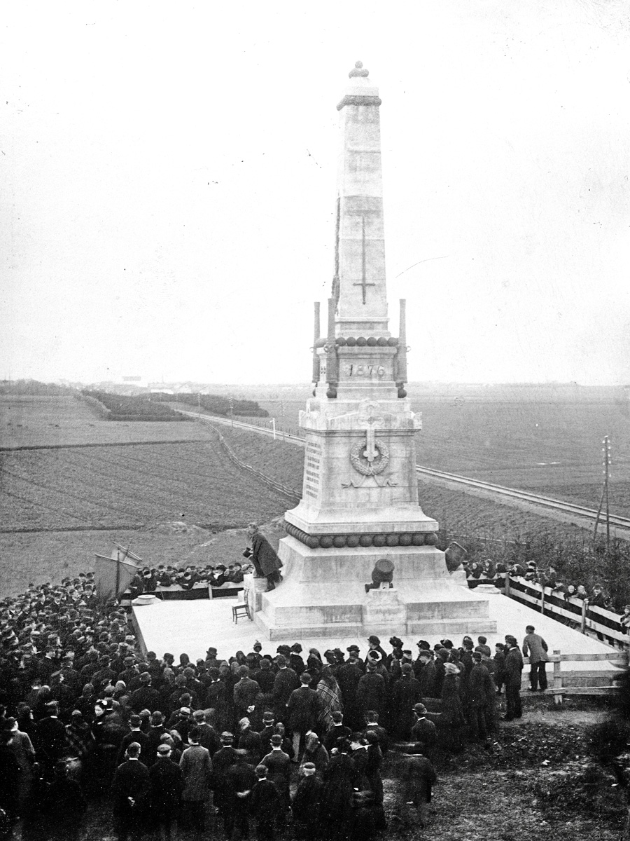 The inauguration of the Monument on 21 October 1883, in memory of the Battle of Lund