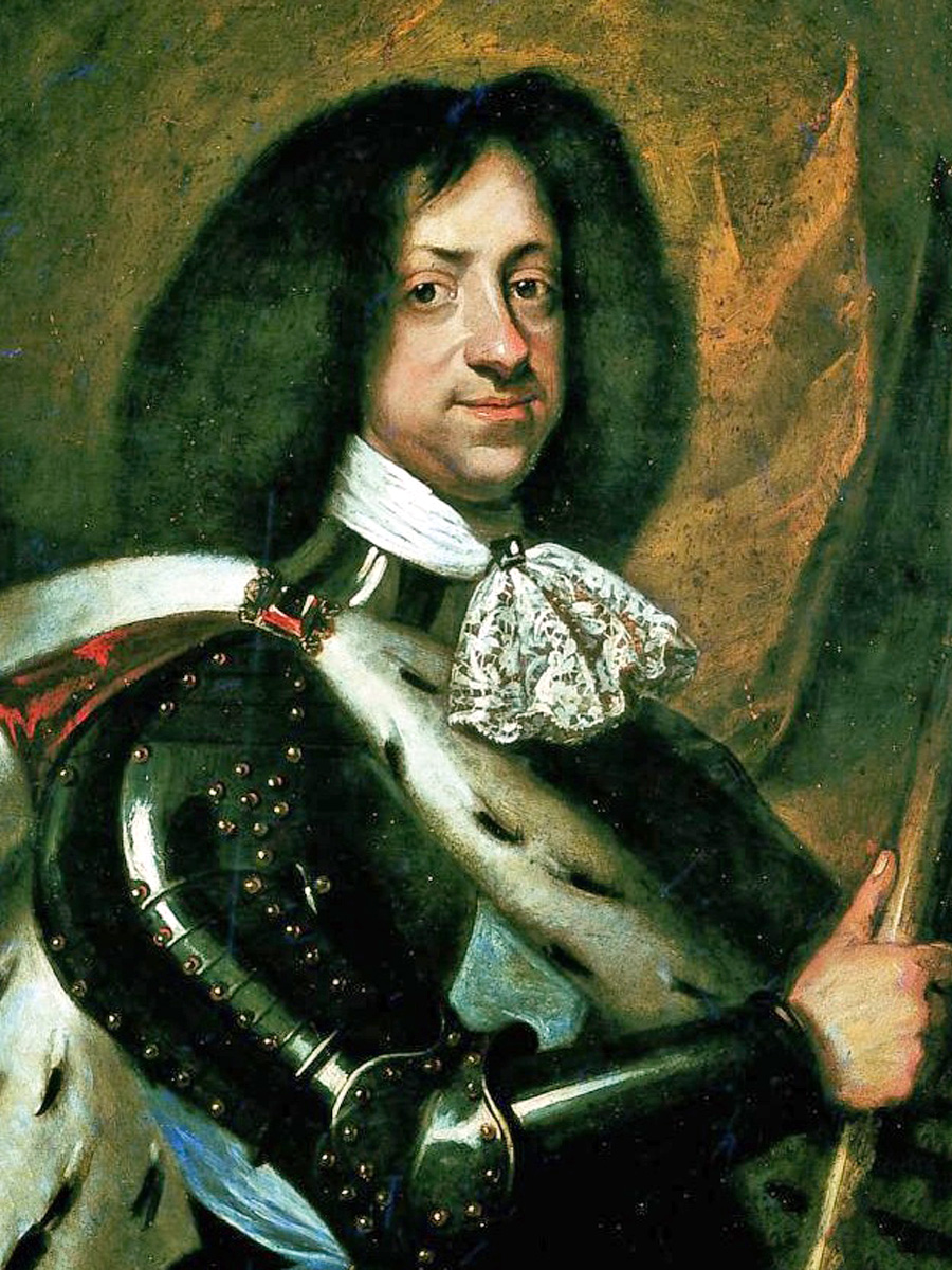 A portrait of the Danish king Christian V around the year 1675