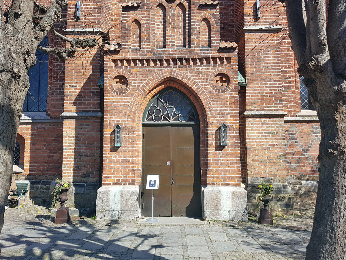 The entrance to the medieval Cloister church in Lund
