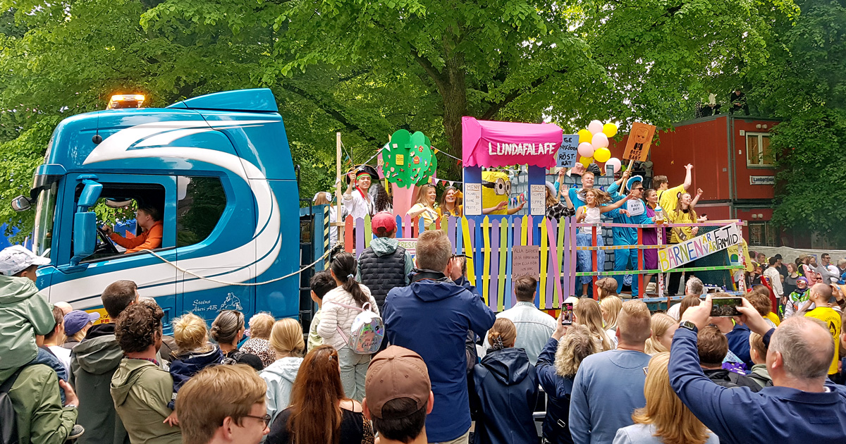 The carnival parade during the Lund Carnival 2022