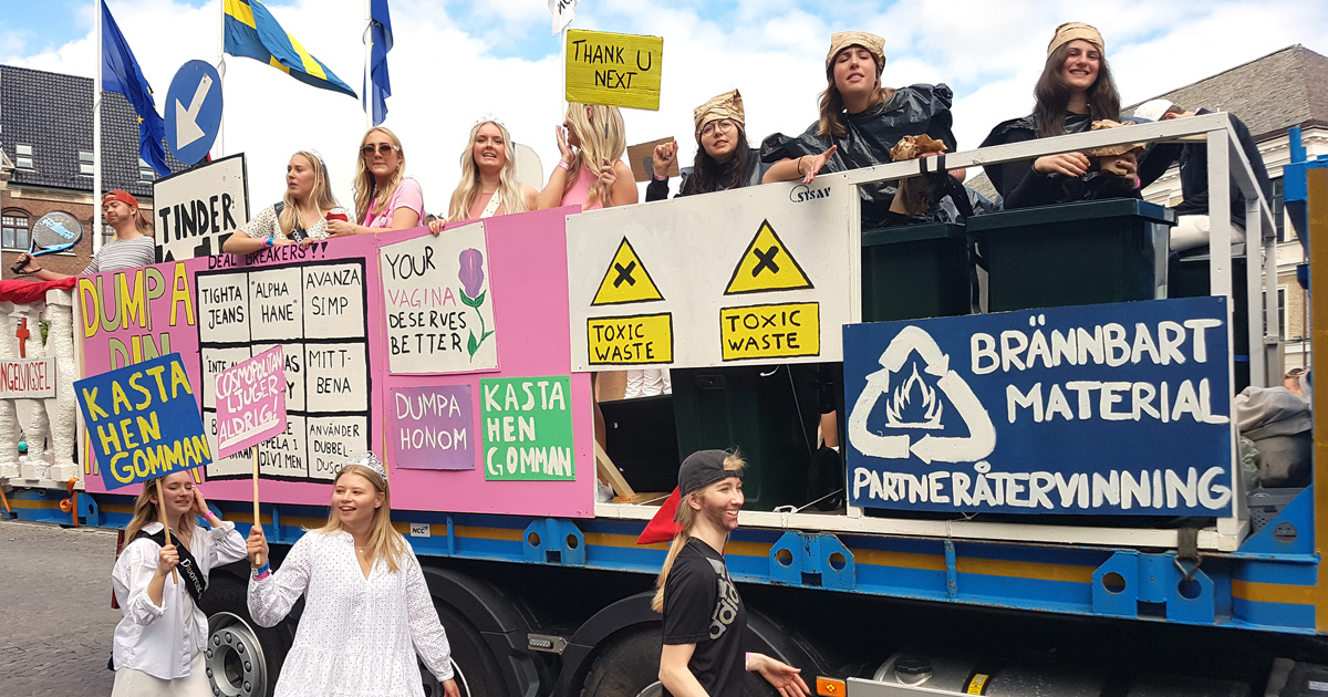 The carnival parade during the Lund Carnival 2022