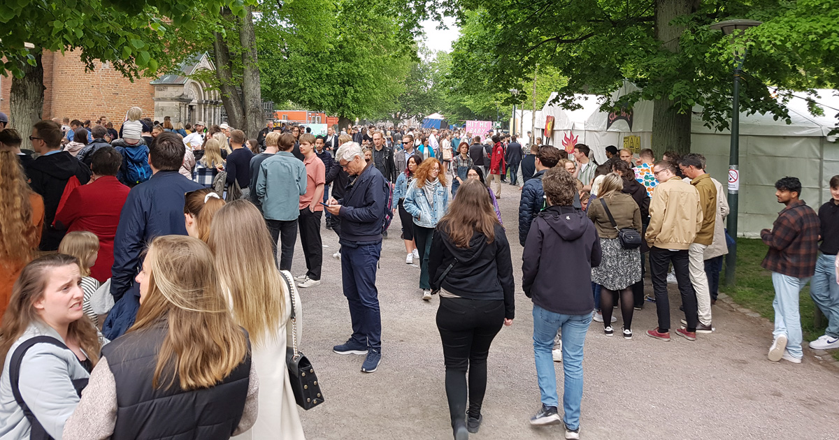 the Lund Carnival area during the 2022 carnival