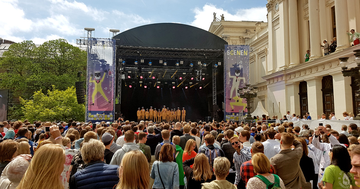 The 2022 Lund Carnival opening ceremony at the main stage inside the Lund Carnival area