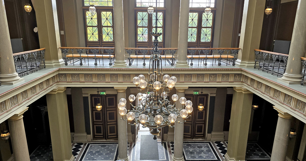 The second floor in the Lund University Main Building